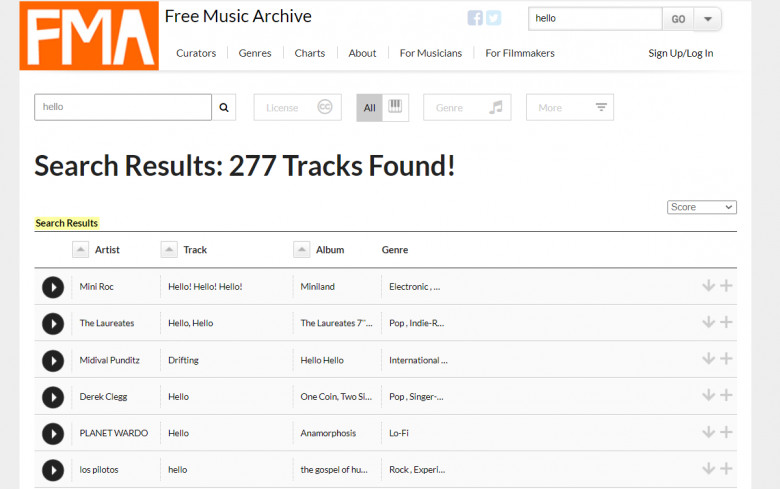 2. Free Music Archive