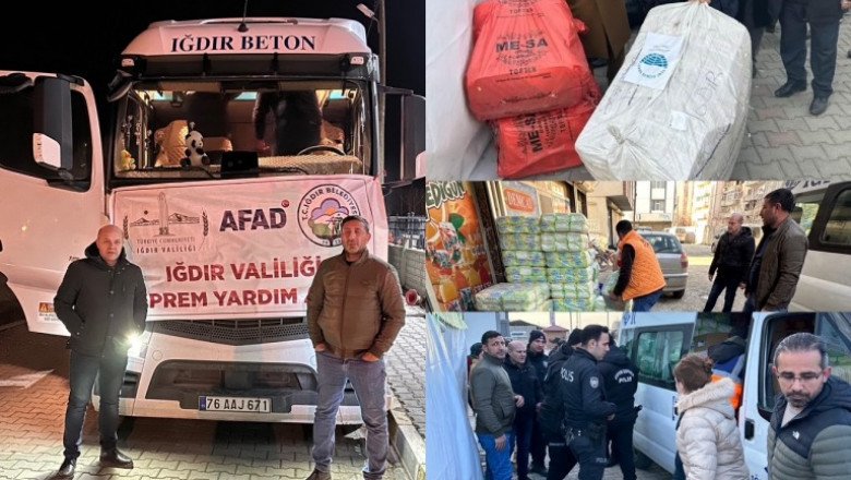 IĞDIR BETON,REŞİT BAŞTEMUR, HAKRA VE BAŞYOL TÜM EKİBİYLE YARDIMA KOŞUYOR