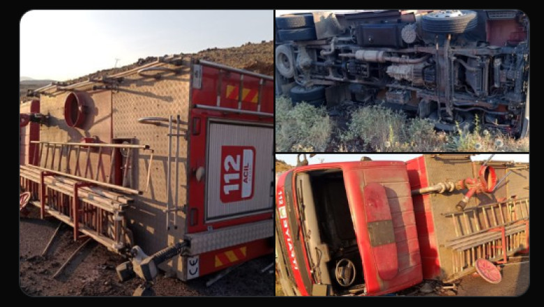 Şanlıurfa'nın Siverek İlçesi'nde Yangın Müdahalesi İçin Yola Çıkan İtfaiye Aracı Devrildi, 3 İtfaiye Personeli Yaralandı